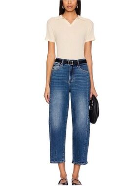Pistola Eli High Rise Barrel Arched Leg Jean Women’s‎ 30 Augustus Wash Cropped